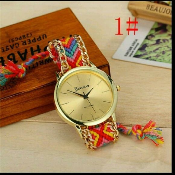 Fashion Handmade Braided Friendship Bracelet Watch - Picture 1 of 1